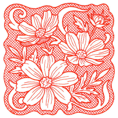 Beauty in a Stitch - Cosmos (Trapunto)