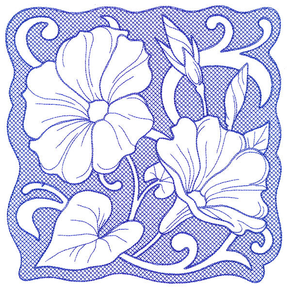 Beauty in a Stitch - Morning Glory (Trapunto)