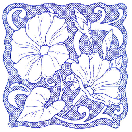 Beauty in a Stitch - Morning Glory (Trapunto)