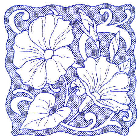 Beauty in a Stitch - Morning Glory (Trapunto)