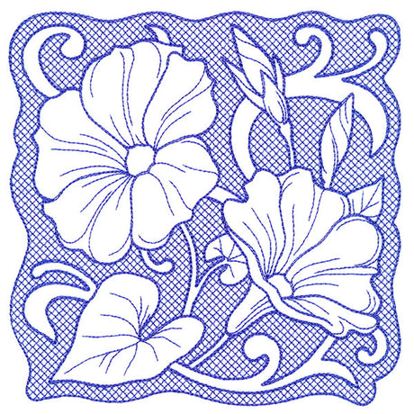 Beauty in a Stitch - Morning Glory (Trapunto)