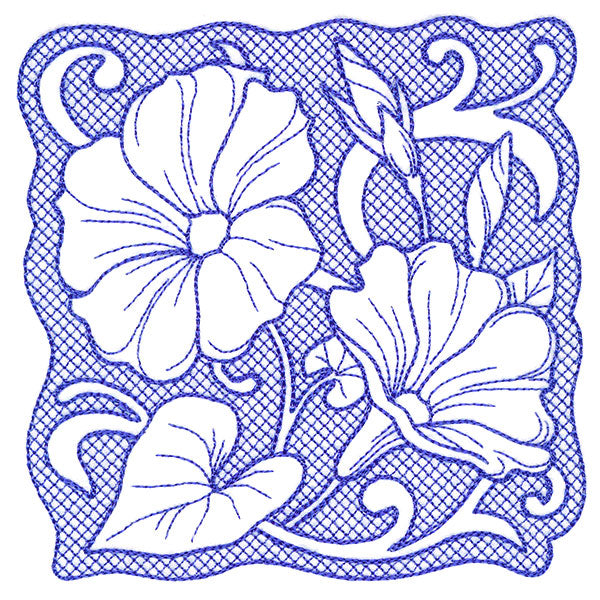 Beauty in a Stitch - Morning Glory (Trapunto)