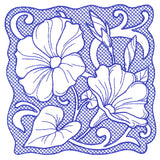 Beauty in a Stitch - Morning Glory (Trapunto)