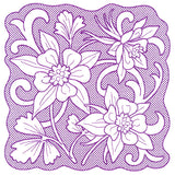 Beauty in a Stitch - Columbine (Trapunto)