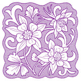 Beauty in a Stitch - Columbine (Trapunto)