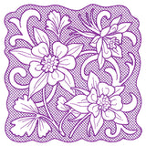 Beauty in a Stitch - Columbine (Trapunto)