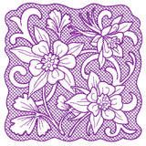 Beauty in a Stitch - Columbine (Trapunto)