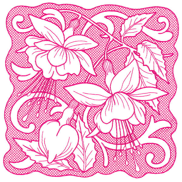 Beauty in a Stitch - Fuschia (Trapunto)