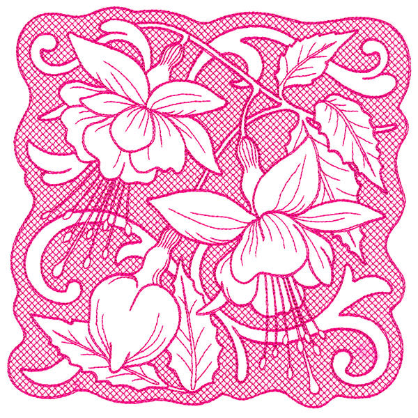 Beauty in a Stitch - Fuschia (Trapunto)