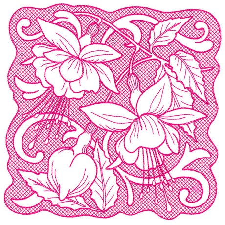 Beauty in a Stitch - Fuschia (Trapunto)