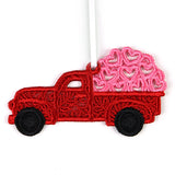 Be My Valentine Retro Truck Ornament (Lace)