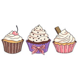 Sweet Trio of Cupcakes Border