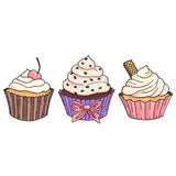Sweet Trio of Cupcakes Border