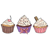 Sweet Trio of Cupcakes Border