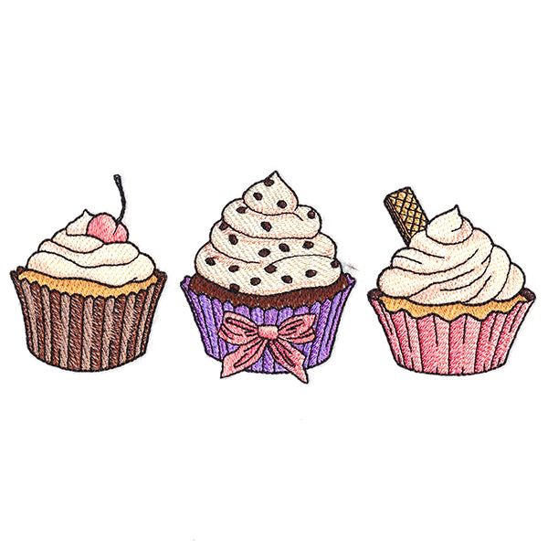 Sweet Trio of Cupcakes Border
