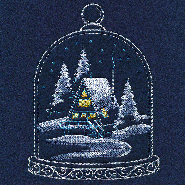 Frosted Cabin in Bell Jar