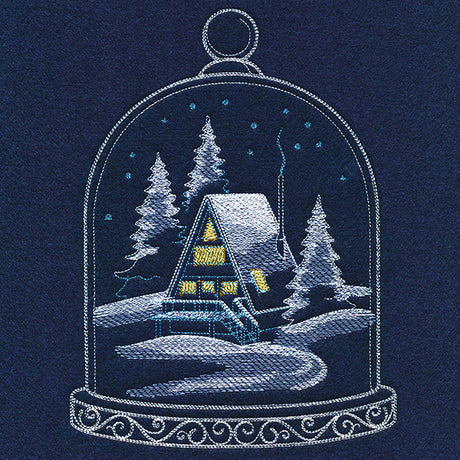 Frosted Cabin in Bell Jar