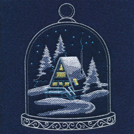 Frosted Cabin in Bell Jar