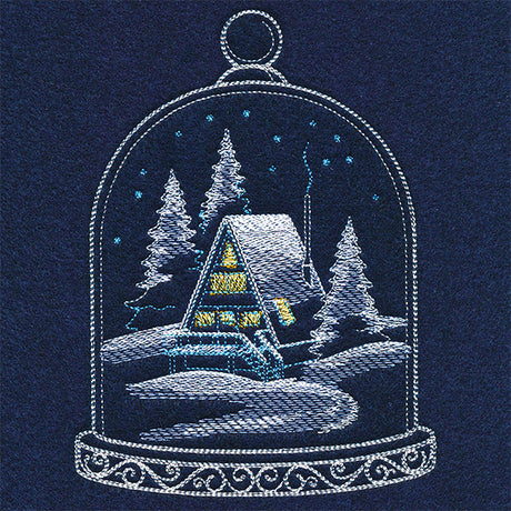 Frosted Cabin in Bell Jar