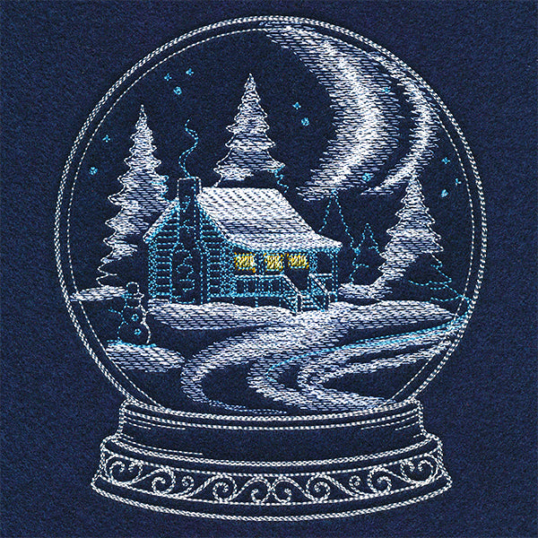 Frosted Log Cabin in Snowglobe