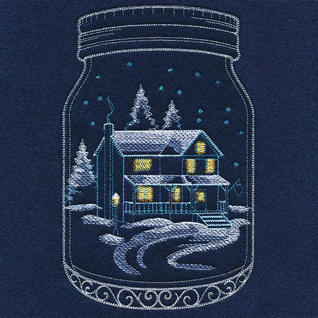 Frosted Farmhouse in Canning Jar
