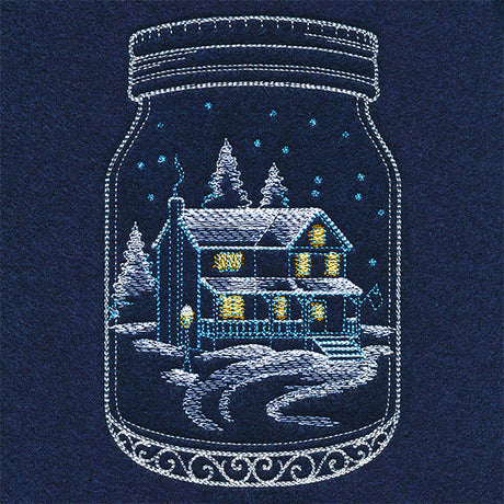 Frosted Farmhouse in Canning Jar