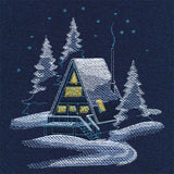 Frosted Cabin Scene