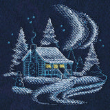 Frosted Log Cabin Scene