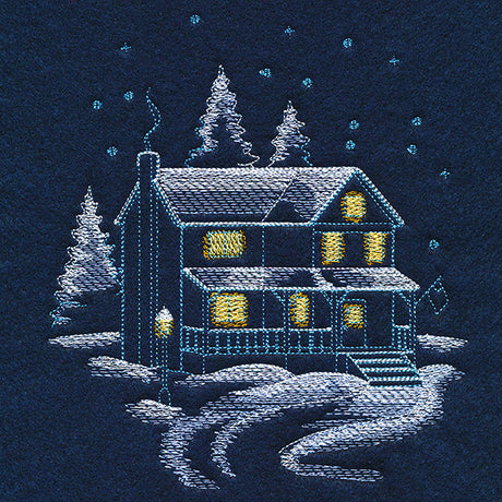 Frosted Farmhouse Scene