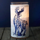 Birch Forest Deer Scene