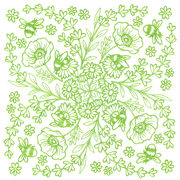 Springtime Charms Kaleidoscope Square 6