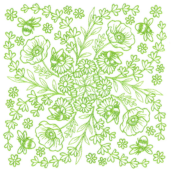 Springtime Charms Kaleidoscope Square 6