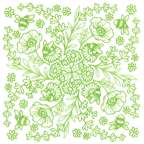 Springtime Charms Kaleidoscope Square 6