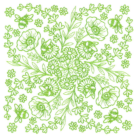 Springtime Charms Kaleidoscope Square 6