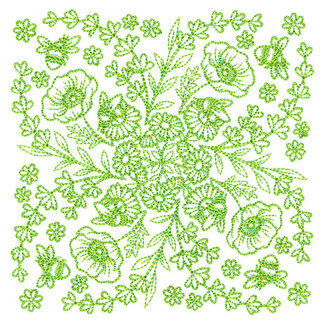 Springtime Charms Kaleidoscope Square 6