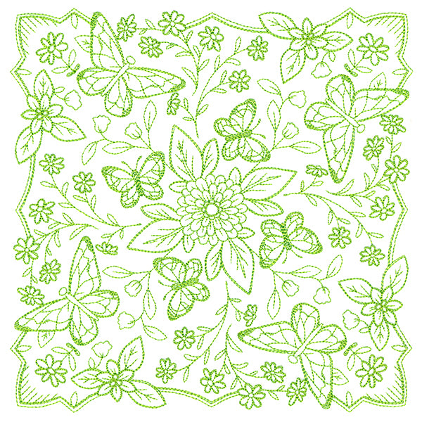 Springtime Charms Kaleidoscope Square 3