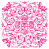 Springtime Charms Kaleidoscope Square 1