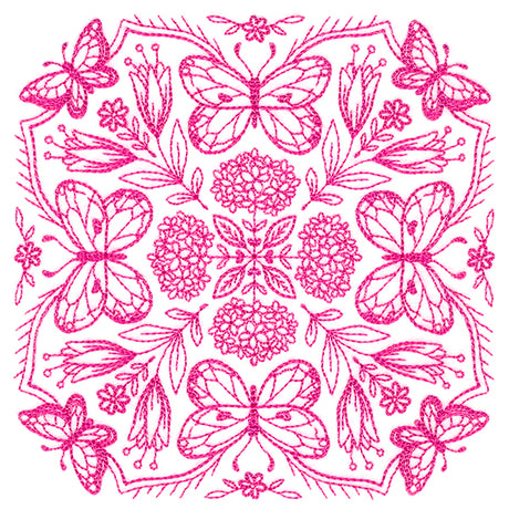 Springtime Charms Kaleidoscope Square 1