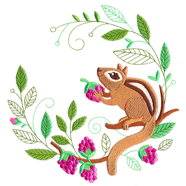 Springtime Chipmunk Wreath