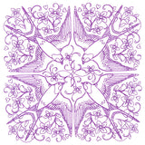 Sweet Swallow Kaleidoscope Square