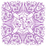 Sweet Swallow Kaleidoscope Square
