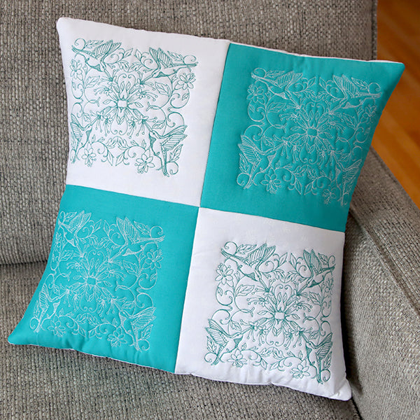 Happy Hummingbird Kaleidoscope Square