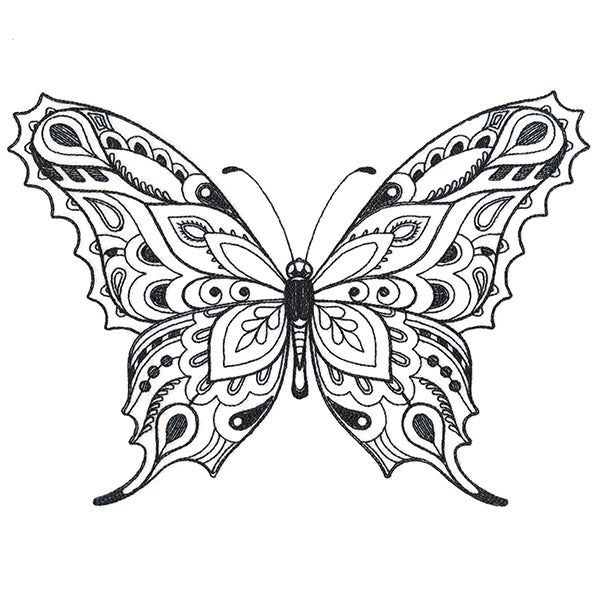 Doodle Treasures - Butterfly (Blackwork)