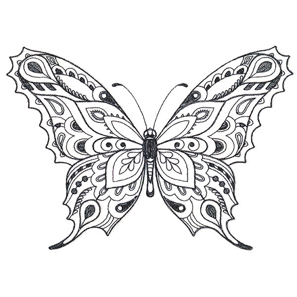 Doodle Treasures - Butterfly (Blackwork)