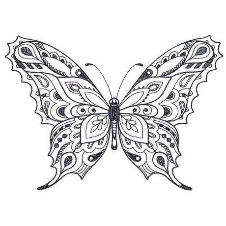 Doodle Treasures - Butterfly (Blackwork)