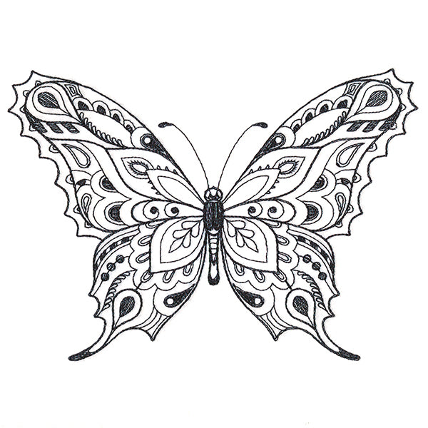 Doodle Treasures - Butterfly (Blackwork)