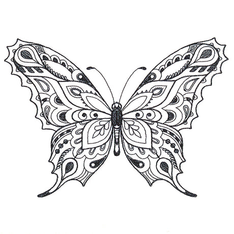 Doodle Treasures - Butterfly (Blackwork)
