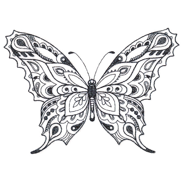 Doodle Treasures - Butterfly (Blackwork)
