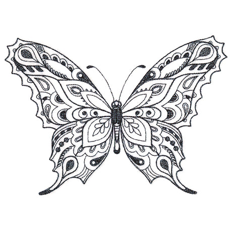 Doodle Treasures - Butterfly (Blackwork)