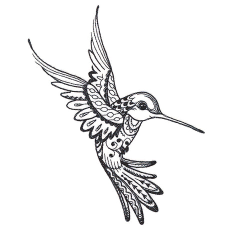 Doodle Treasures - Hummingbird (Blackwork)